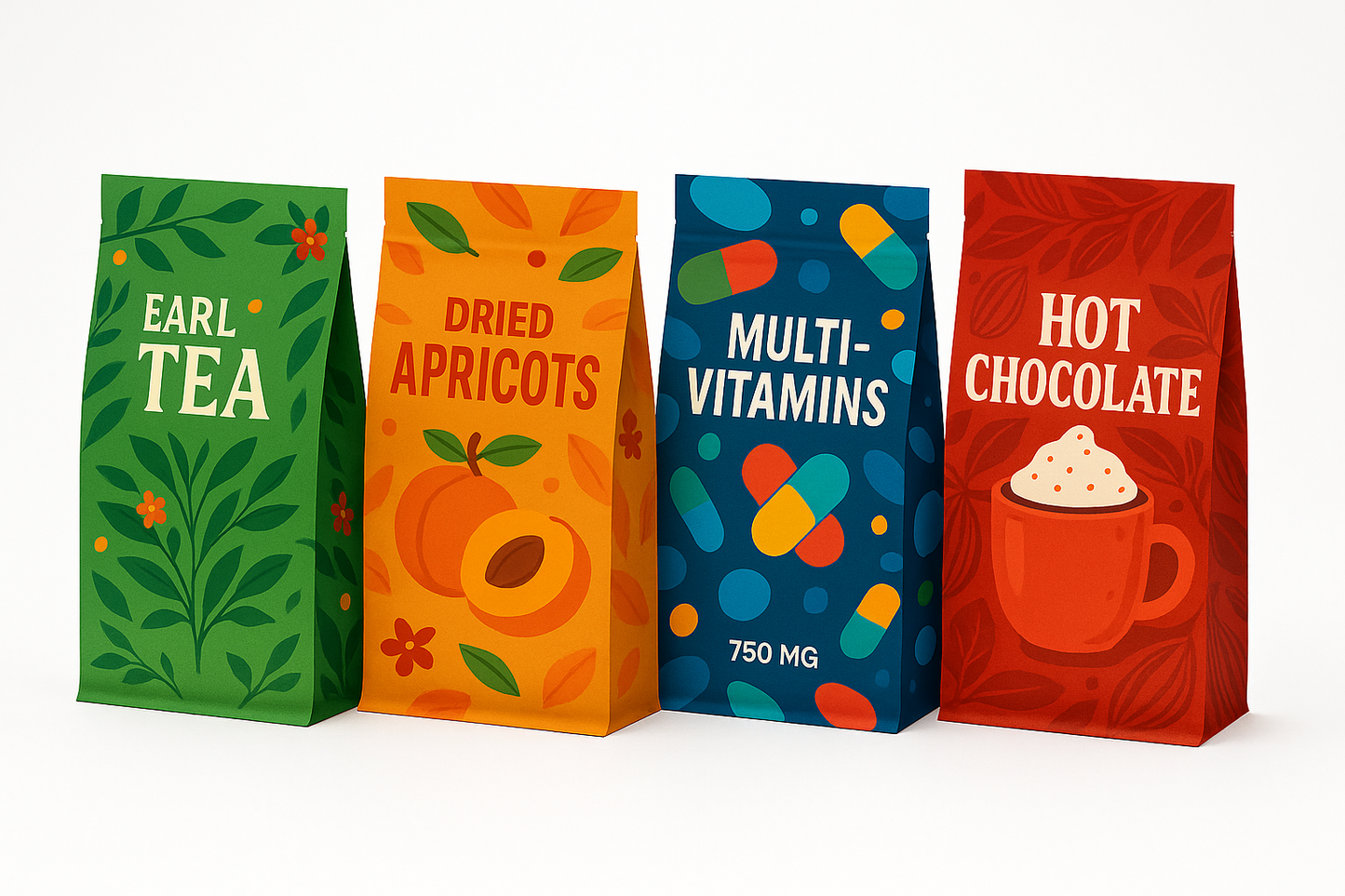 Digitally Printed Side Gusset Pouches